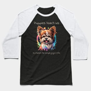 Happy Puppy Baseball T-Shirt